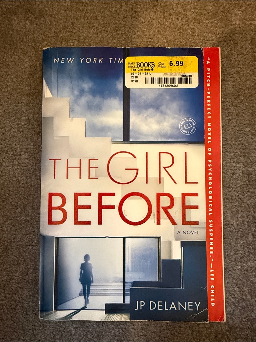 The Girl Before by JP Delaney - White & Red Cover Paperback